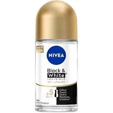 نيفيا إنفيزيبل كلير بلاك أند وايت رول أون للنساء مضاد للعرق 50 مل - nivea anti perspirant