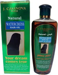 j casanova hair oil whatercress 210 - زيت شعر كازانوفا بالجرجير